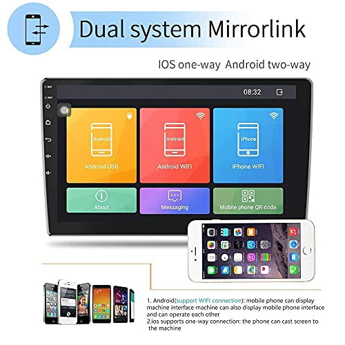 Hikity 10.1 Android Car Stereo Double Din 10.1 Inch Touch Screen