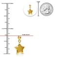 thumbnail image 4 of Charm America - Gold Puffed Star Charm Pendant - 10 Karat Gold - 3D Star Pendant - Dainty Star Charm, 4 of 5