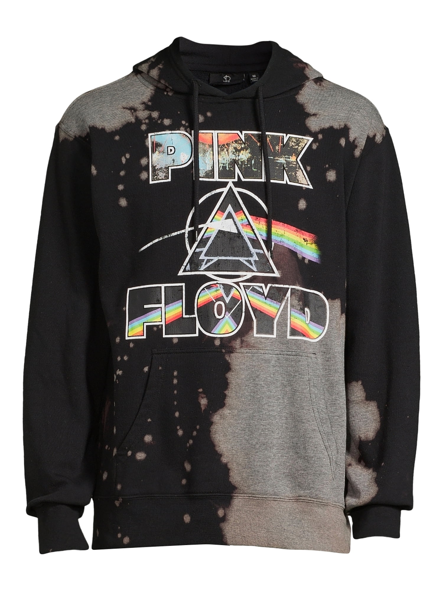Pink Floyd Men's & Big Men's Dark Side of the Moon Tie Dye Fleece Hoodie Sweatshirt, Men's Band Hoodies
