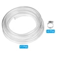 thumbnail image 3 of Uxcell Clear Vinyl Tubing, Flexible Plastic Pipe Tube Hose with 2 Clamps 3/8" ID x 33/64" OD x 26 Ft Length, 3 of 5