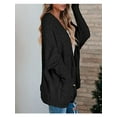 thumbnail image 4 of Womens Fuzzy Chunky Cardigan Batwing Sleeve Lightweight duster Sherpa Slouchy Open Sweater Coat, 4 of 6