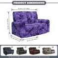 thumbnail image 2 of Xixirimido Recliner Slipcover 6-Pieces Lazyboy Cover for 2 Seat Recliner Chair Covers with Pockets Furniture Protector for Living Room Sofa Slipcover, Purple Tie-dye, 2 of 8