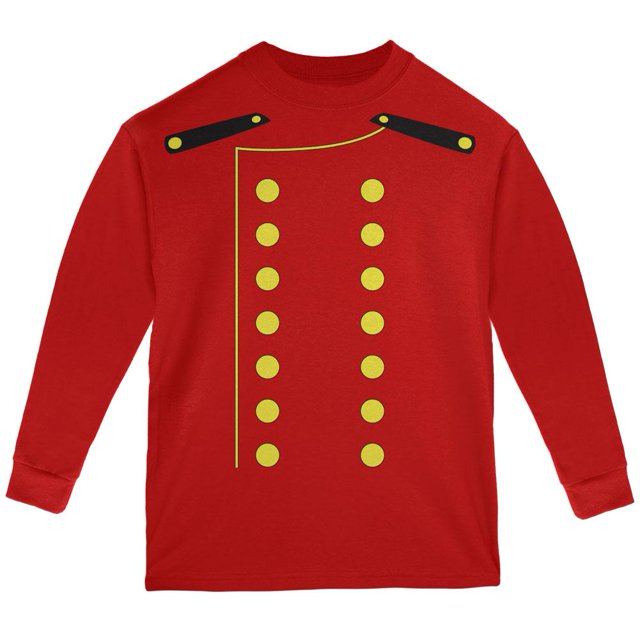 Costume d'Hôtel d'Halloween Bellhop Rouge T-Shirt à Manches Longues pour Jeunes