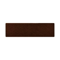 Self Adhesive Stair Treads Striped Non-Slip Carpet Mats for Steps Anti-Skid Rug for Indoor Stairs 30x8 Inches Coffee