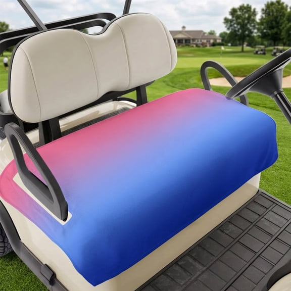 Golf Cart Seat Covers for 2 Seater, Pink Blue Ombre Soft Microfiber Cart Seat Towel Blanket, Modern Abstract Art Aesthetics Absorbent Breathable Non Slip Bench Seats Protector for Golf Course 51"x31"