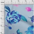 thumbnail image 1 of oneOone Cotton Silk Fabric Flower & Leaves Watercolor Decor Fabric Printed BTY 42 Inch Wide, 1 of 4