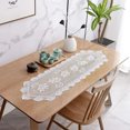 thumbnail image 1 of DEELLEEO Rectangular Lace Table Runner White Cotton Table Dresser for Dining Coffee Tea End Tables Doilies Cover Home Wedding Party Decor, 1 of 7