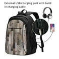 thumbnail image 2 of Defioc Wooden Texture for Travel Backpack for Women,15.6 inch Laptop Backpack Carry On Backpack Personal Item Travel Bag Daypack for School Weekender Business Trip, 2 of 7