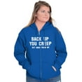 thumbnail image 3 of Back Up Creep Get Away From Me Womens Plus Size Graphic Zipper Hoodie Brisco Brands 2X, 3 of 5