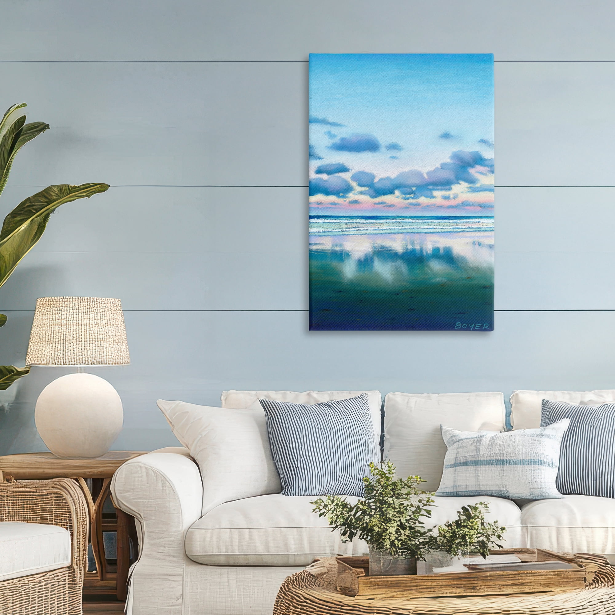 Stupell Industries Pretty Azure Cloud Reflection Canvas Wall Art, design by Susy Boyer