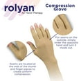 thumbnail image 4 of Rolyan Compression Glove, Fingerless Compression Glove for for Men & Women, Compression Gloves for Carpal Tunnel, Compression Glove for Swelling, Left Hand, Small, Open Finger Left Small -Open Finger, 4 of 8
