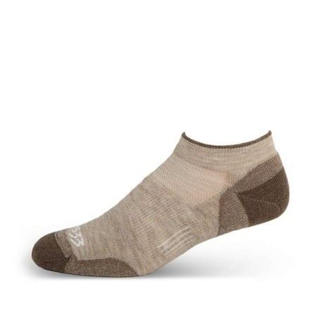 

Minus33 Merino Wool Clothing Mountain Heritage All Season Lightweight No Show Socks Oatmeal M Made in USA New Hampshire