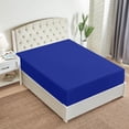 thumbnail image 6 of Mellanni Extra Deep Pocket Fitted Sheet up to 21", Microfiber, 1 Piece Twin XL, Royal Blue, 6 of 7