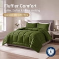 thumbnail image 2 of KINMEROOM Twin XL / Full Size 3-Piece All-Season Down Alternative Comforter Set Leaf Green (Comforter and Pillowcase Bedding Set), 2 of 8