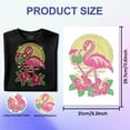 thumbnail image 2 of Rhinestone Iron on Transfer Tropical Flamingo Bling Diamond Hotfix Patches for Clothes Large Iron On Sequin Applique for Jeans Jacket Caps Bag T-Shirts Shoes DIY Decor, 2 of 9