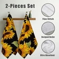 thumbnail image 3 of Jeuxus Sunflowers Soft Bath Towel Two-Piece Set 27.5*16 Inch for Kitchens, Bathrooms, Showers 27.5*16in, 3 of 6