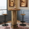 thumbnail image 6 of Tribesigns Industrial Round Bar Table with 2 barstools, 6 of 8