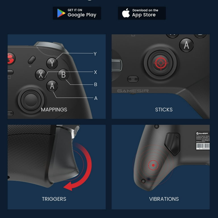 GameSir T4 Cyclone Pro Multi-platform Wireless Gaming Controller with Full  Hall Effect Sensors