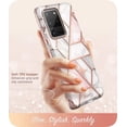 thumbnail image 3 of i-Blason Cosmo Series Case for Samsung Galaxy S20 Ultra 5G (2020 Release), Slim Stylish Protective Case with Built-in Screen Protector (Marble), 3 of 7