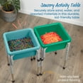 thumbnail image 4 of ECR4Kids 2-Station Sand and Water Adjustable Height Table, Sensory Bins, Seafoam/Emerald, 4 of 9