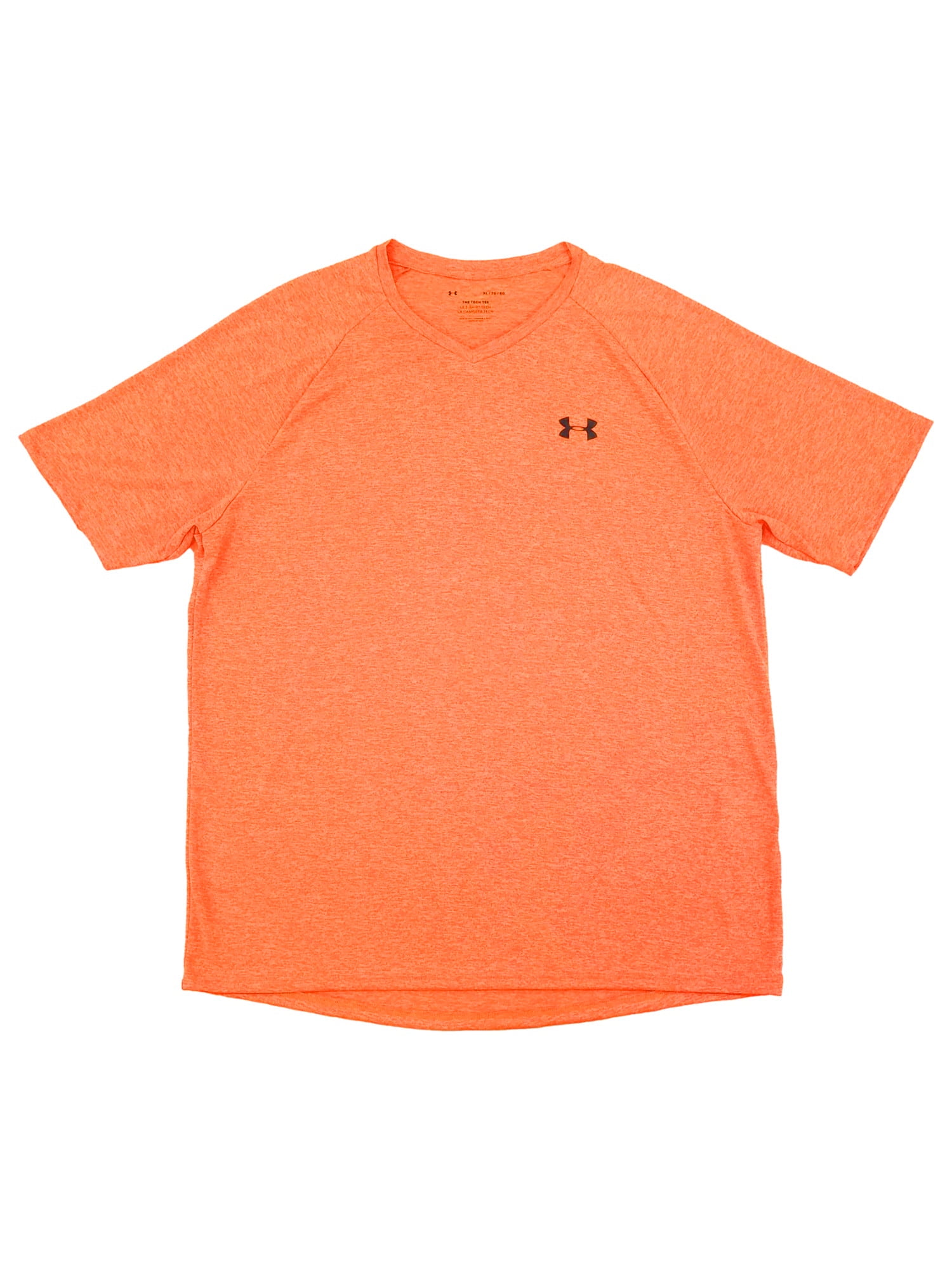 Under Armour Mens Bright Neon Orange HeatGear VNeck Performance T