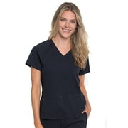 Peaches by Med Couture Women's 8470 Scrub Top -Black-XX-Large