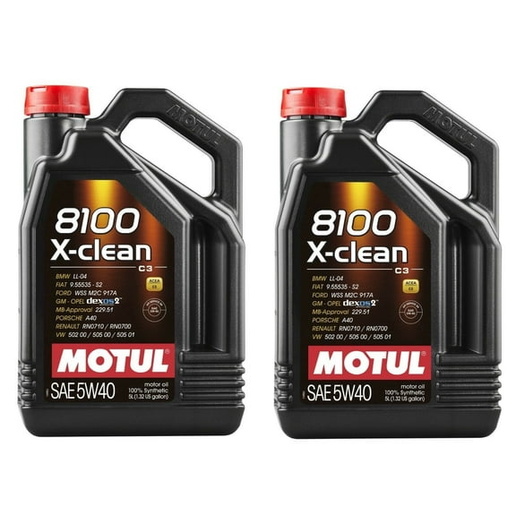 Motul 8100 X-CLEAN 5W40 - 10 Liters - Fully Synthetic Engine Motor Oil (2 x 5L)