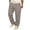 Gray, variant on Ohufall Mens Pants Solid Color Loose Comfort Elastic Waist Pants Button Pocket Fashion Casual Full Length Pants