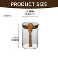 thumbnail image 2 of Overnight Oats Containers Spice Jars with Bamboo Lids and Spoon, 17 OZ Small Plastic Sugar Container with Wooden Lids and Scoop, Coffee Tea Jars for Loose Tea, Coffee Bar Food Storage, 2 of 8