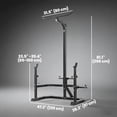 thumbnail image 3 of Soozier Cable Machine, Bench Press Rack with Weight Plate Holders, Black, 3 of 10