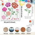 thumbnail image 2 of 1 pc PET Hollow Out Drawing Painting Stencils for DIY Scrapbook Photo Album June Rose 300x300mm Material: Plastic, 2 of 8