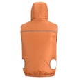 thumbnail image 4 of Eryao Reflective Safety Vest for Men Cooling Fan Powered Work Vest with Stand Collar & Pockets,Orange,XL, 4 of 5