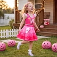 thumbnail image 5 of Rise Red Cosplay Costume, Pink Princess Dress Halloween Costumes, Ruffle Sleeve Dress Pink Outfit, Movie Figure Halloween Cosplay, 5 of 6