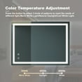 thumbnail image 6 of Lisonu Briiiliant 36"L x 28"W Bathroom Vanity Mirror - Anti- Fog, Dimmable Rectangle Mirror with Front lighting Smart Memory Function, 6 of 7