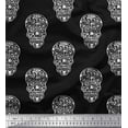thumbnail image 1 of Soimoi Polyester Crepe Fabric Skull Block Decor Fabric Printed Yard 42 Inch Wide, 1 of 1