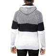 thumbnail image 2 of X RAY JEANS Mens Color Blocked Hooded Sweater, White, L, 2 of 5