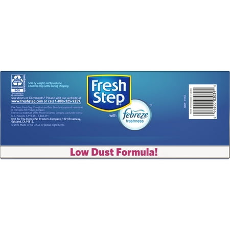 Fresh Step Odor Shield Scented Litter with the Power of Febreze, Clumping Cat Litter, 14 lb