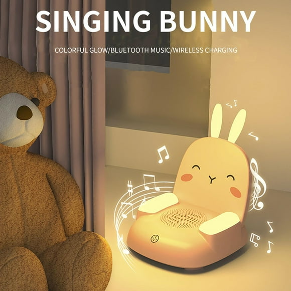 PEONAVET Audio Bluetooth Audio Bluetooth Bluetooth avec Lumière de Chargement USB, Haut-Parleur, Veilleuse, Lampe de Chevet LED pour Chambre, Petite Veilleuse, Système de Son Bluetooth