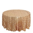 thumbnail image 2 of BalsaCircle 120" Big Payette Round XL Sequin Tablecloth Wedding Party Linens Matte Champagne, 2 of 8