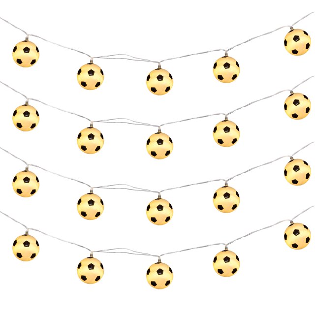 KAKOWELY Guirnalda de luces LED con forma de balón de fútbol para dormitorio infantil, ideal para fiestas de cumpleaños