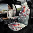 thumbnail image 2 of Xoenoiee Cardinal Cherry Print 5 Pack Car Seat Covers Set, Universal Faux Leather Car Accessories with Seat Covers, Armrest Cover, Shoulder Pad for Men and Women, 2 of 7