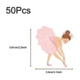 thumbnail image 2 of Jiibva 50Pcs Ballet Dance Stickers Laptop Car Scrapbook Phone Skateboard Suitcase Luggage Bike Dacing Movements Ballerina Vinyl Waterproof Aesthetic Personalised Stickers, 2 of 7