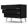 thumbnail image 2 of Manhattan Comfort Rockefeller Mid Century Modern 3 Drawer Storage Dresser, Black, 2 of 8