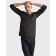 thumbnail image 5 of Hanes Long Sleeve Cotton T-Shirt Unisex Garment Dyed Tee Crewneck Cotton, 5 of 8