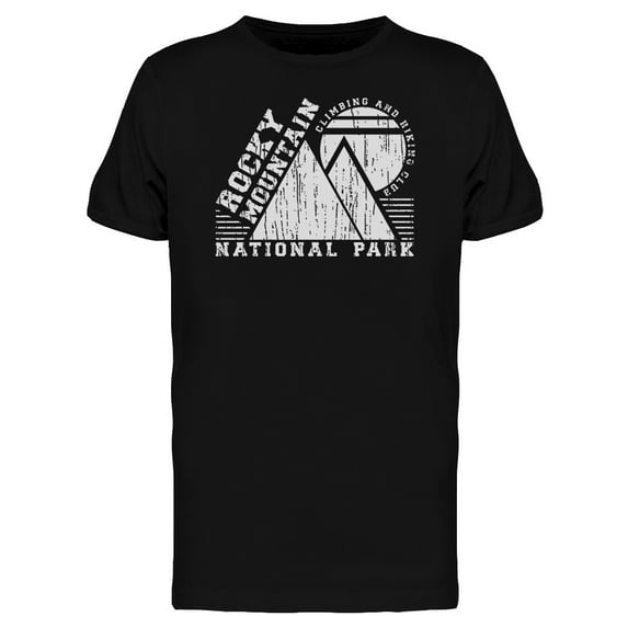 Hiking Rocky Mountain Park T-Shirt Men -Image by Shutterstock, Male Small