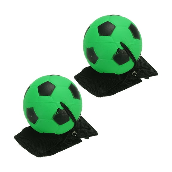 Uxcell 2Pcs 2.5" Sports Wrist Ball Soccer for Exercise Fluorescent Green