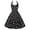 Black, variant on DeHolifer Women Dresses Vintage Rockabilly 50s Retro Hepburn Style Halterneck A-Line Swing Dresses White 2XL