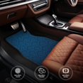thumbnail image 6 of Zufioo Dark Blue Print Car Floor Mats Four-piece Set, Car Interior Accessories - Corrosion-resistant, Non-Slip, Suitable for Cars, Trucks, Vans, 6 of 7