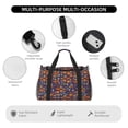 thumbnail image 4 of Fotbe Thanksgiving Turkey 2 Bolsa de Viaje con Estampado, Bolsa de Fin de Semana para Mujer con Compartimento para Zapatos, Bolsa de Gimnasio con Bolsillo Húmedo, 4 of 7