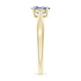 thumbnail image 3 of ANGARA Natural Tapered Shank Tanzanite Ring with Diamond Accents in 14K Yellow Gold for Women (Size-6x4mm) | December Birthstone, Anniversary, Jewelry Gift for Women | Natural Tanzanite Ring, 3 of 9
